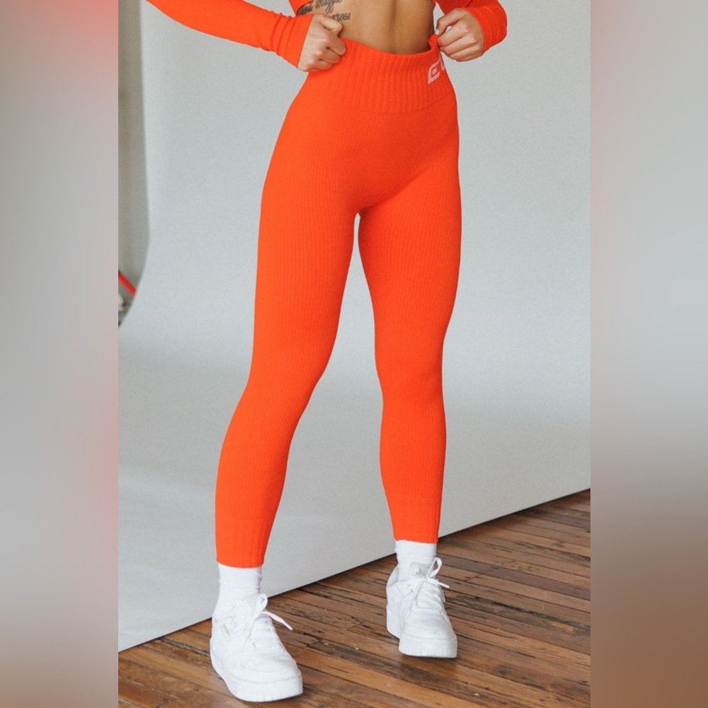 ECHT High Rise Arise Comfort Leggings Sunburst Orange S